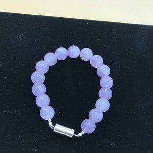 Sterling Silver Amethyst Beaded Bracelet